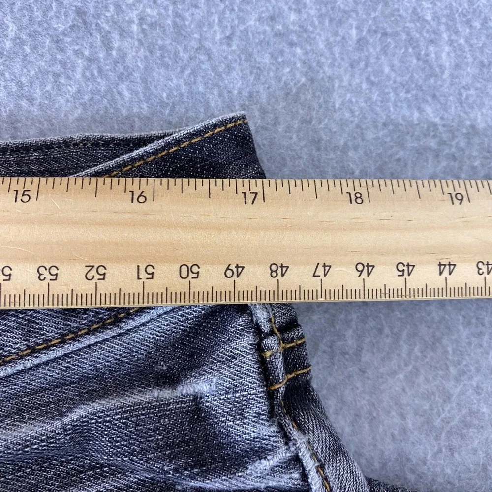 Y2K Gap 1969 Jeans Mens 34x30 Grey Low Rise Boot Fit Japanese Denim Button Fly - Picture 14 of 16